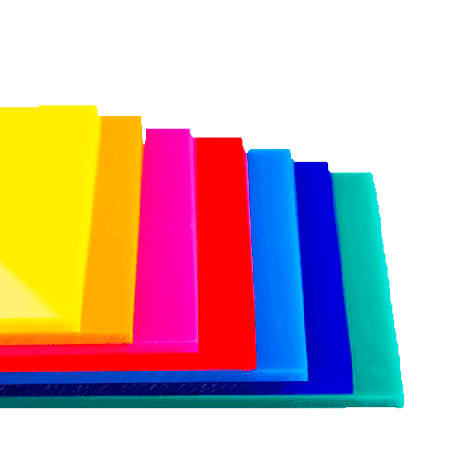 Planchas de metacrilato de colores